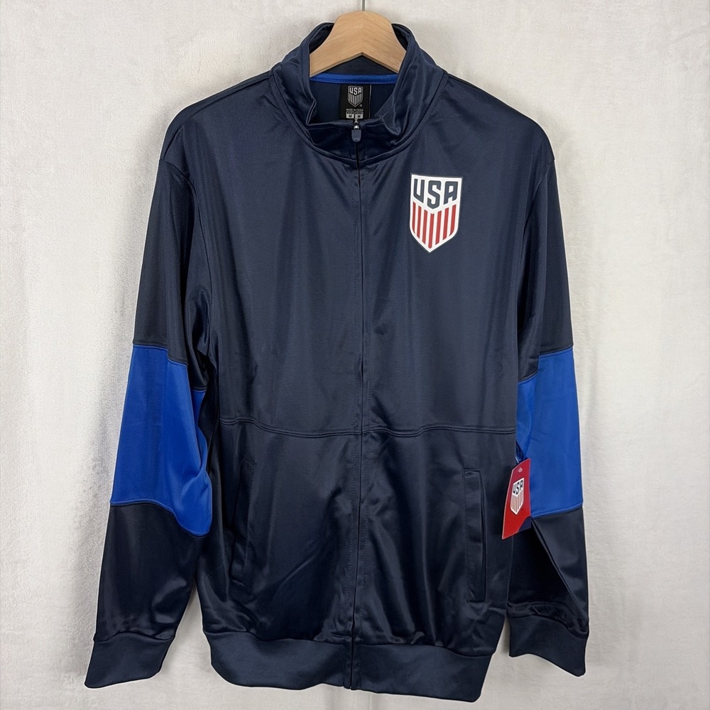 Icon Sports Men's USA Soccer National Team Track Jacket Zip Official Medium NWT
